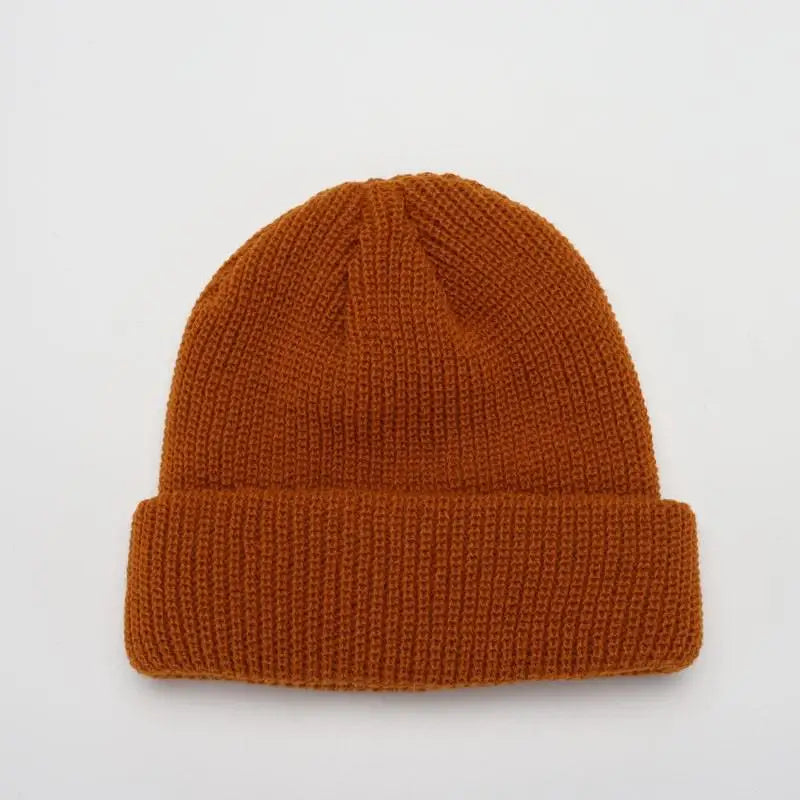Gorros de invierno cálidos, casuales, de punto corto, estilo Hip Hop, gorro de calavera de punto elástico unisex para adultos, hombres y mujeres