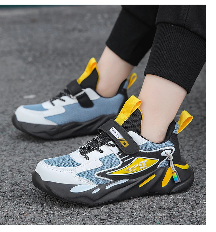 Zapatillas deportivas de malla para niños y niñas, transpirables y antideslizantes, para correr, caminar, zapatillas casuales infantiles