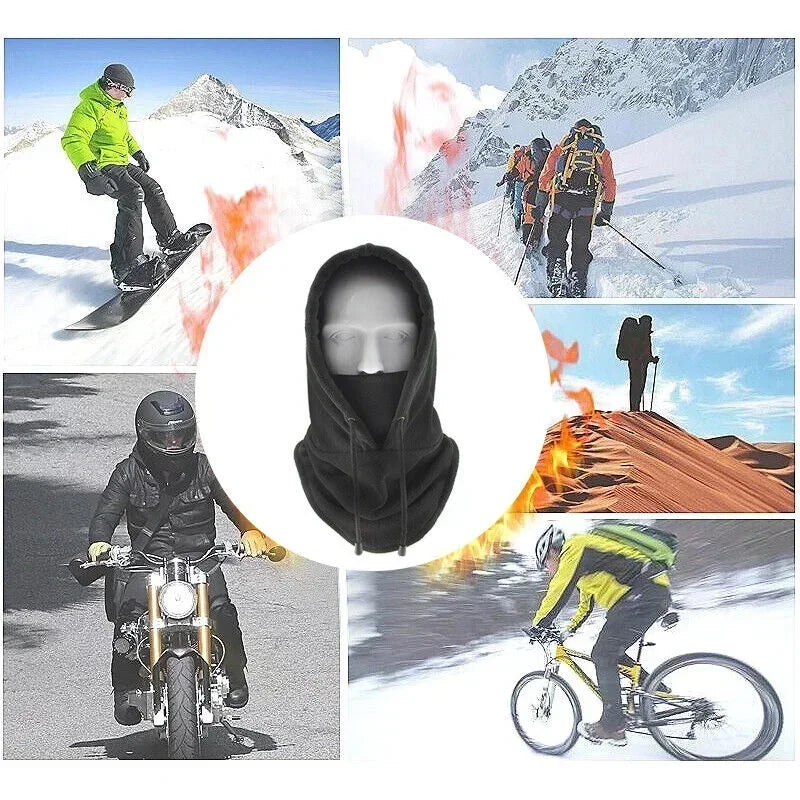 Winter Balaclava Hooded Scarf Face Mask- Warm Neck Gaiter with Hood for Outdoor Activities Cycling Sports