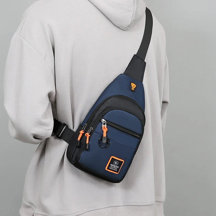 Bolso de hombro para hombre, de ocio al aire libre, para senderismo y bicicleta, bandolera deportiva impermeable, mochila de viaje, bolso de pecho para hombre, bolso de hombro