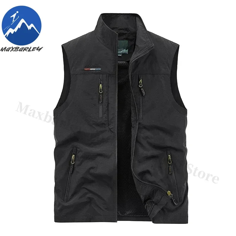 Sleeveless Jacket Vest Men Summer Cargo Climbing Hunting Waistcoat Club Photographer Fishing Vests Camping Working Clothes