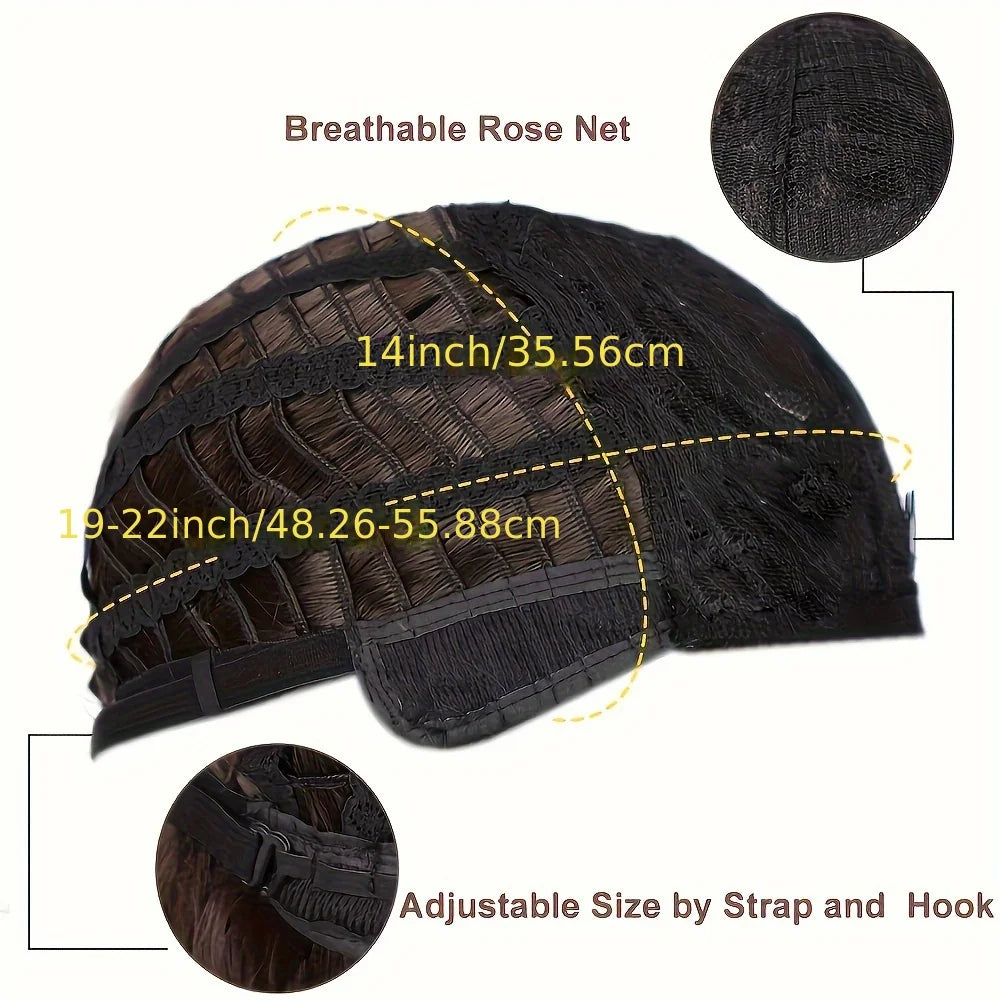 Pixie Cut Wigs With Bangs Blond Short Layered Pixie Wigs Natural Synthetic Hair For Women Daily Use 6 Inch