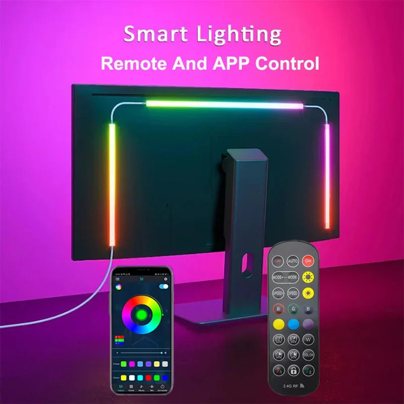 Gaming Lights Music Sync Strip Smart Ambient Lighting PC Display Backlight Strip Smart Control RGBIC DIY Party Screen Light Game