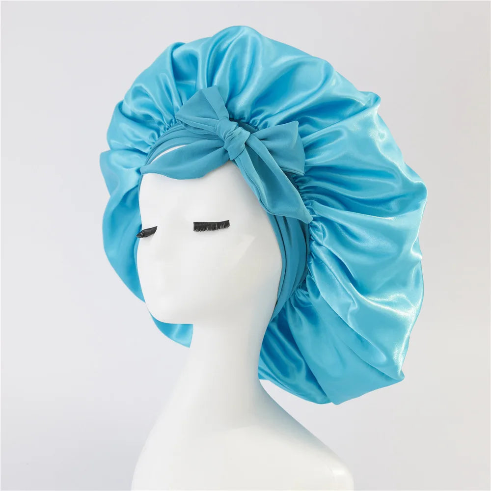 Satin Tie Sleep Bonnet