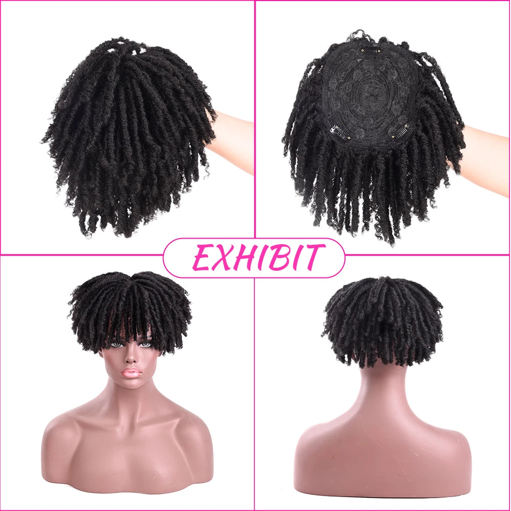 Silike Topper Synthétique Perruque Dreadlocks Faite à la Main, Toupée 27-613 Ombrée, Perruque Courte et Douce pour Hommes et Femmes