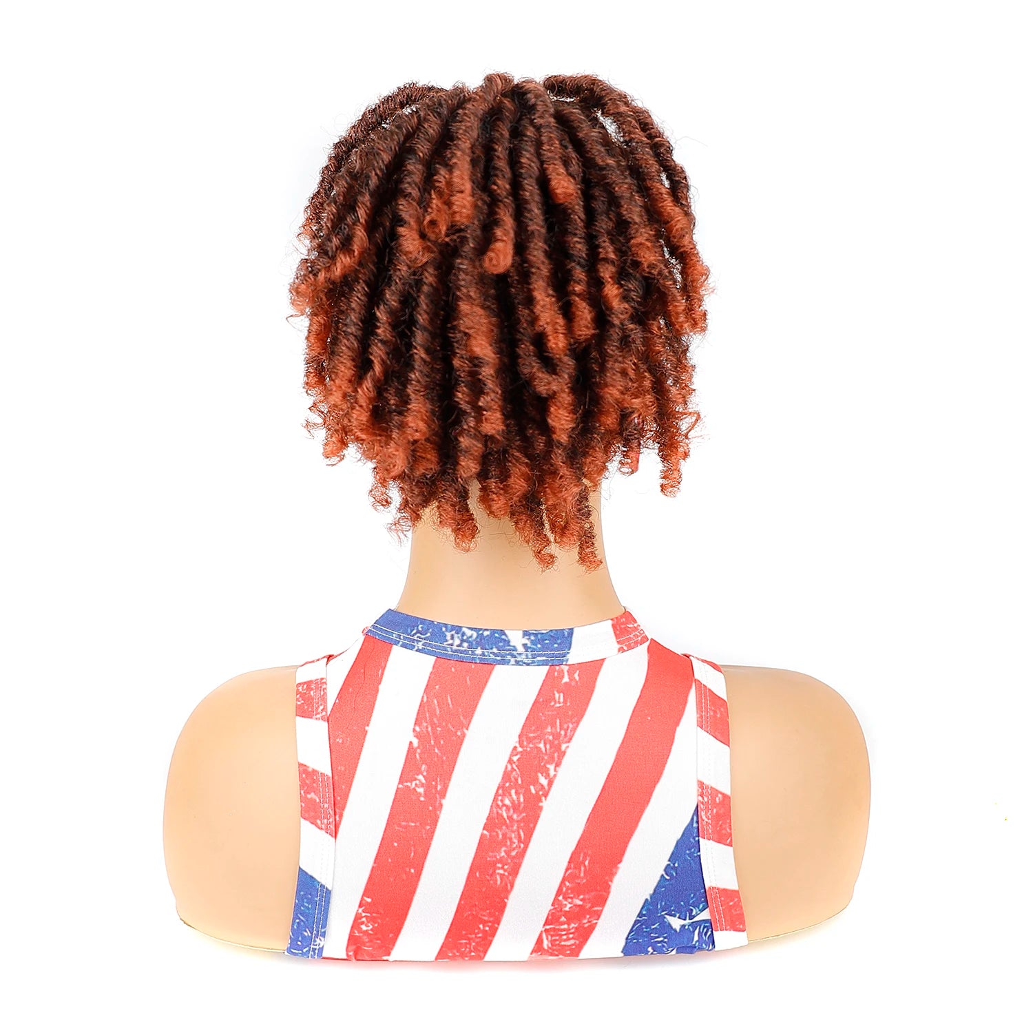 Perruque courte synthétique afro bouclée avec cordon de serrage, queue de cheval, dreadlocks, crochet, tressée, extension de cheveux à clipser pour femmes noires