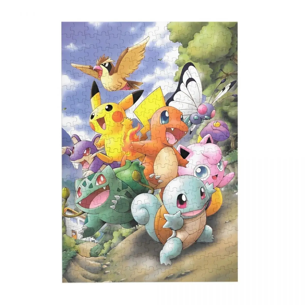 Pokemon Characters Pikachu Cartoon Wooden Puzzles for Children Jigsaw Puzzles 300 Pieces Educational Toys Gift for Kids