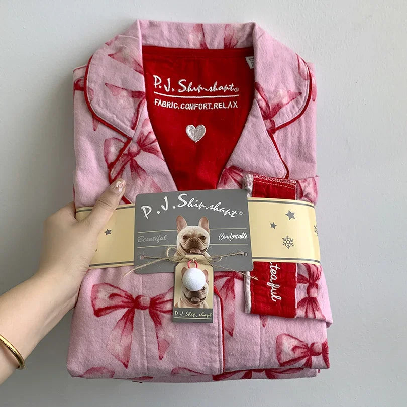 2 Piece Set Pajamas for Women Pj Sets Women 2 Piece Set Outfits 100% Cotton Pajamas for Women Loungwear Set Loose Sleep Homewear