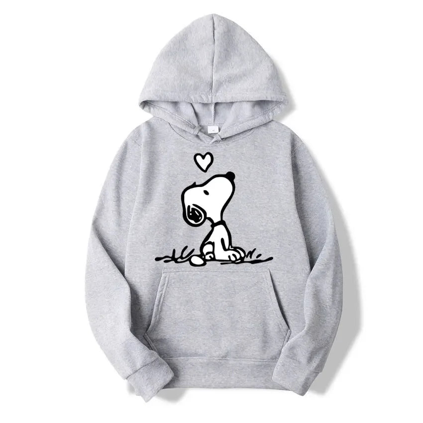 American Cartoon Comics Snoopy Hoodie Women Man Pullover Tops Spring Autumn Men New Casual Couple Sweatshirt Clothing