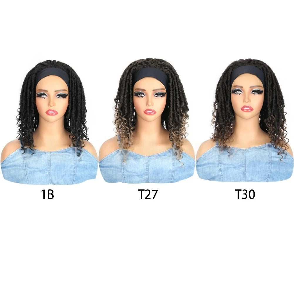 Peluca con diadema de rastas Ombre