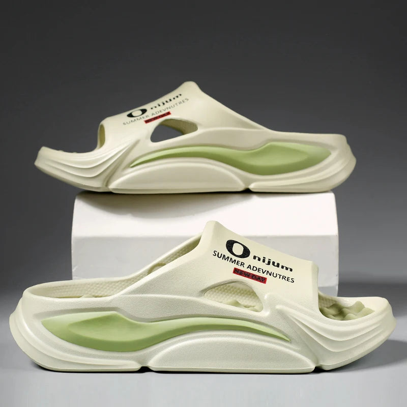 Summer Men's Massage Slippers Outdoor Sandals Beach Comfortable Indoor Slides Water Clogs Casual Shoes Men Women Home Slippers