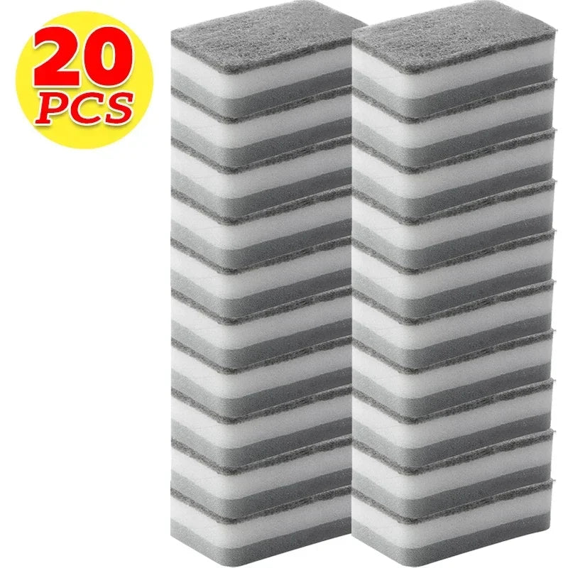 30/5 esponjas mágicas de limpieza, doble cara, reutilizables, trapos de cocina, estropajos para sartenes, ollas, lavavajillas, cepillo, herramientas de limpieza