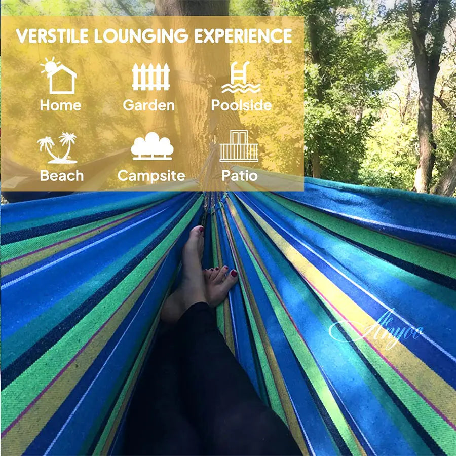 Hamaca para turistas Equipo de camping Hamacas Muebles de jardín Patio Hamacas colgantes para adultos Tienda de campaña Supervivencia al aire libre