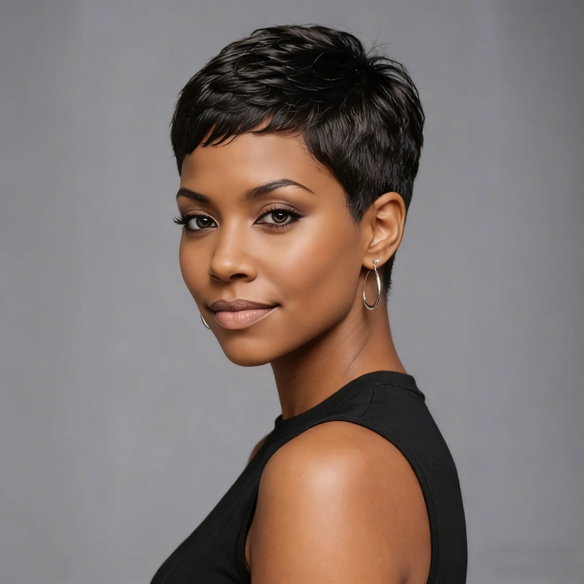 Short Pixie Cut Brazilian Human Hair Wigs for Women Full Machine Made Wig