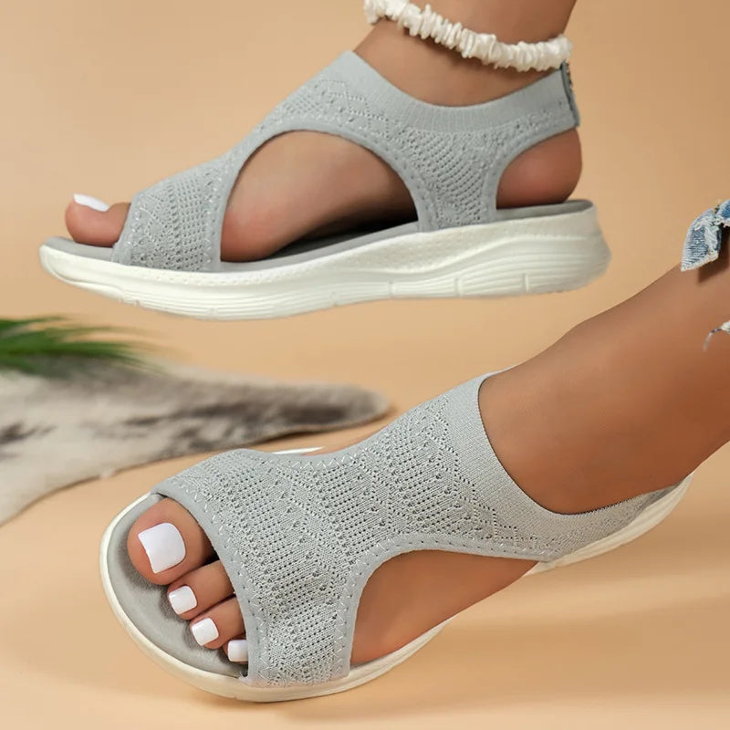 Zapatos de mujer Sandalias deportivas informales de verano cómodas Sandalias de cuña para mujer Sandalias de plataforma para mujer Sandalias romanas Tallas grandes