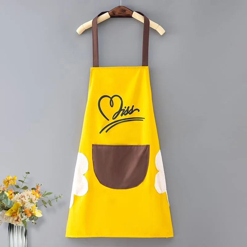 Cute Kitchen Aprons for Woman Men Chef Work Apron for Grill Restaurant Bar Shop Cafes Beauty Nails Studios Uniform