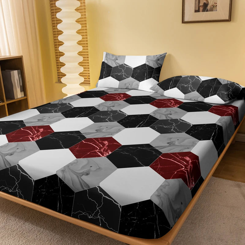 Geometric Matte Fitted Sheet