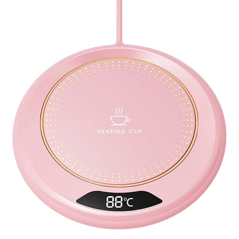 Calentador de tazas USB, posavasos calefactor para tazas de café, 3 ajustes de temperatura, placa térmica termostática, almohadilla térmica para leche, té, agua, calentador de tazas