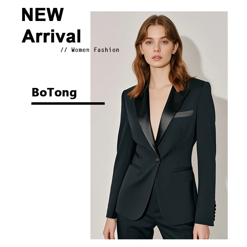 Women's Suit 2 Piece Pants Set for Women Dressy Long Sleeve Elegant Blazer for Work