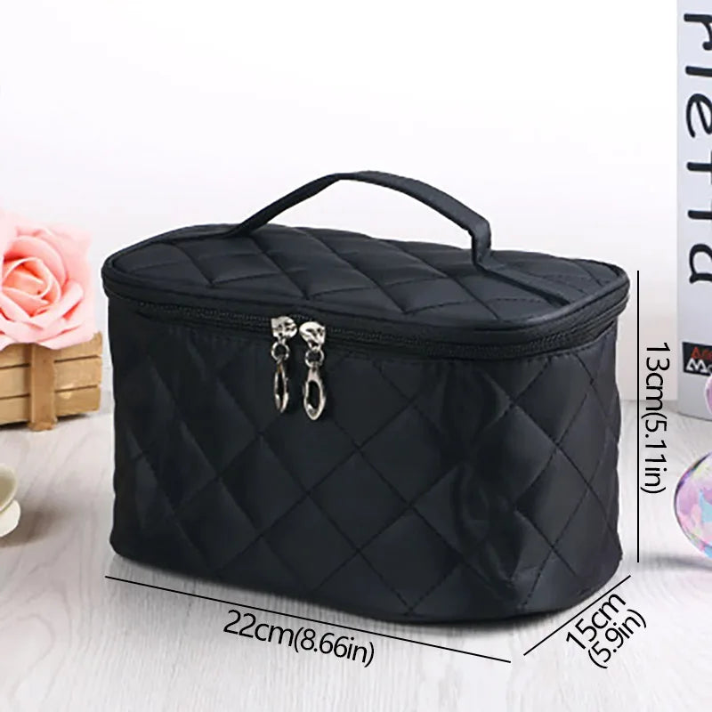 Cosmetic Box Female Quilted Professional Multifunctional Large Capacity Storage Travel Toiletry Waterproof Handbag Make Up Women