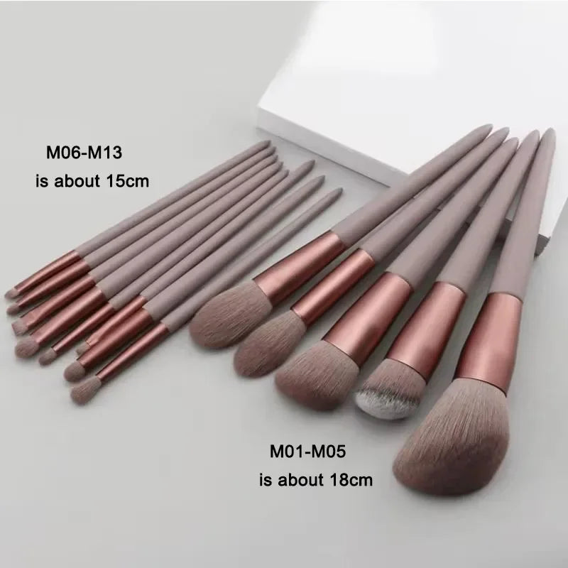 Wholesale 13PCS Makeup Brushes Set Eye Shadow Foundation Women Cosmetic Brush Eyeshadow Blush Beauty Soft Make Up Tools Bag
