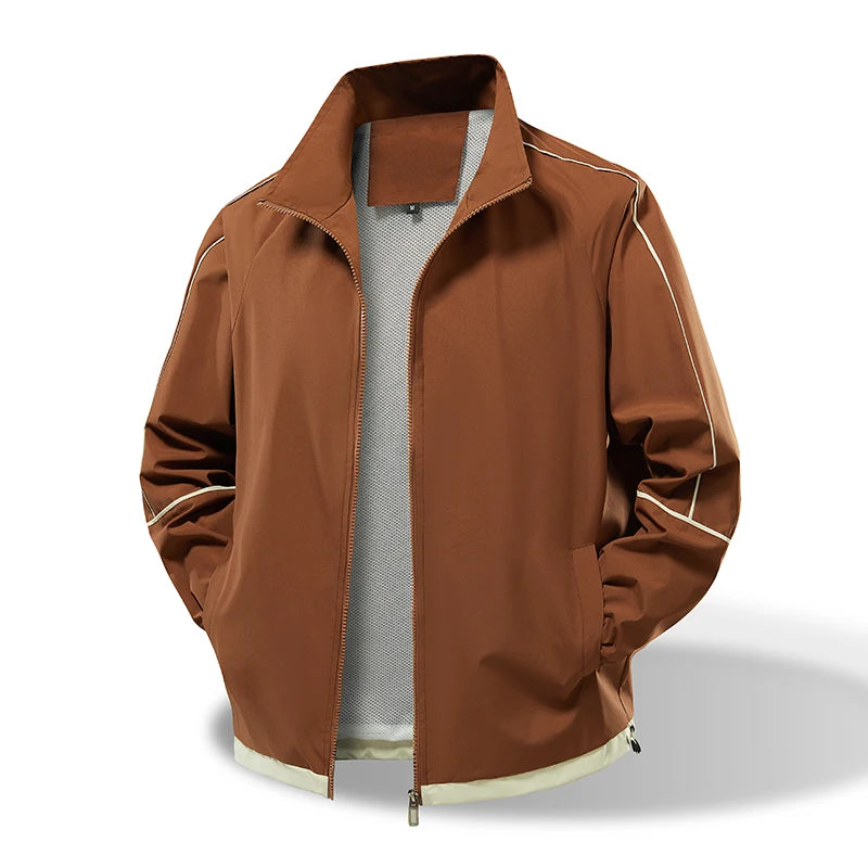 New Men's Jacket 2025 Spring Autumn Thin Windproof Jacket Men's Casual Mountaineering Camping Waterproof Coat Men Clothing