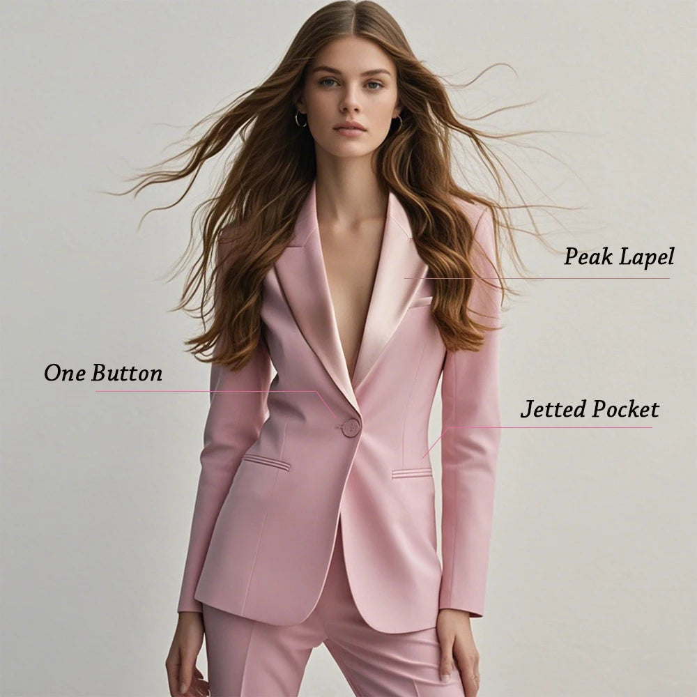Women's Suit 2 Piece Pants Set for Women Dressy Long Sleeve Elegant Blazer for Work
