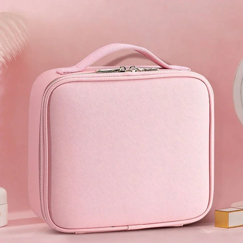 New Makeup Bag for Women Travel Waterproof Necessary Beauty Brush Embroidery Tool Storage Cosmetic Case Professional Makeup Box