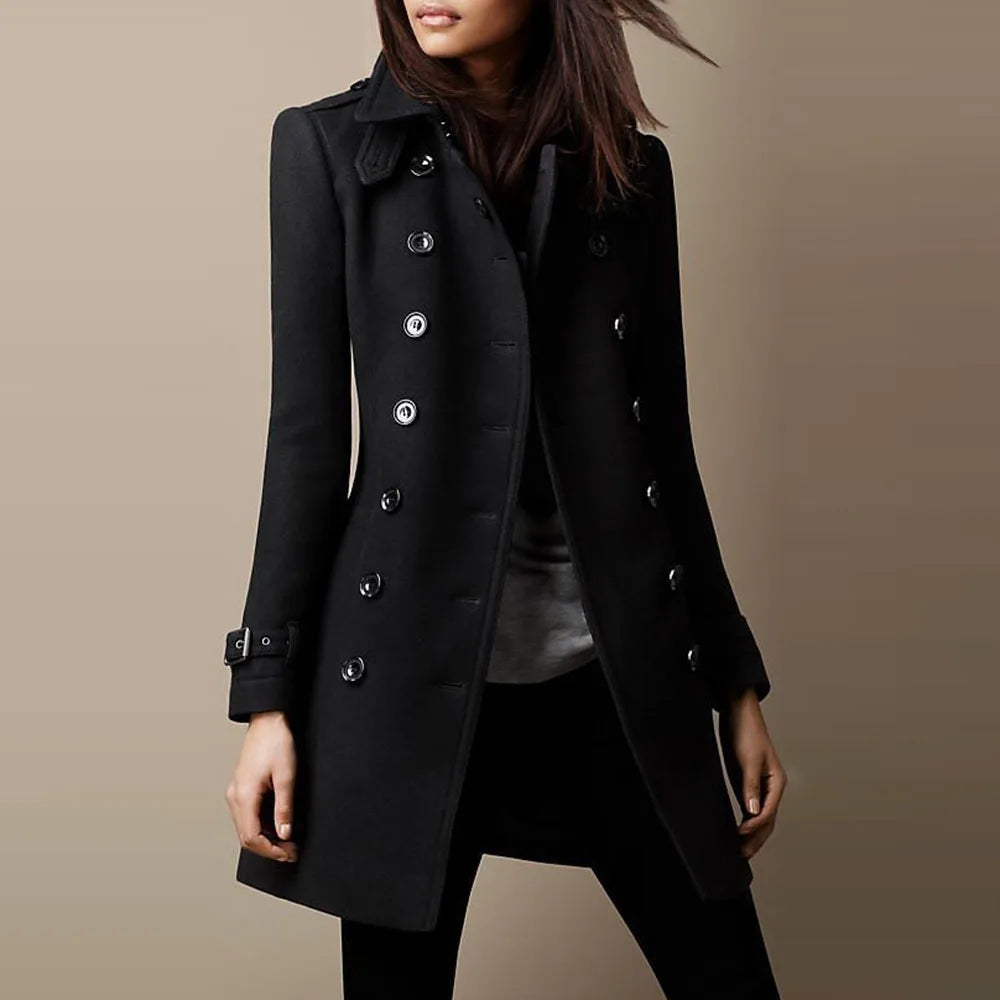 Abrigo Elegante de Lana para Mujer