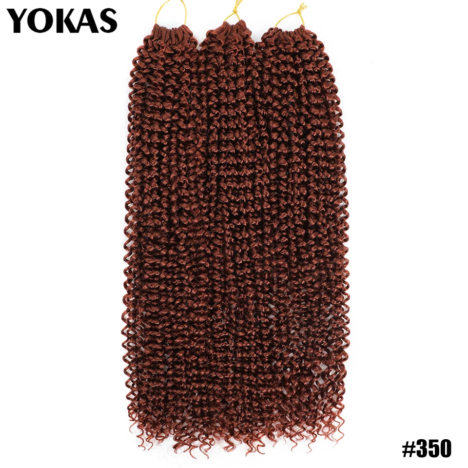Water Wave Crochet Hair Extensions Synthetic 22 Inch For African Women Afro Curl Braiding Hair Strand Hair Extensions For Female