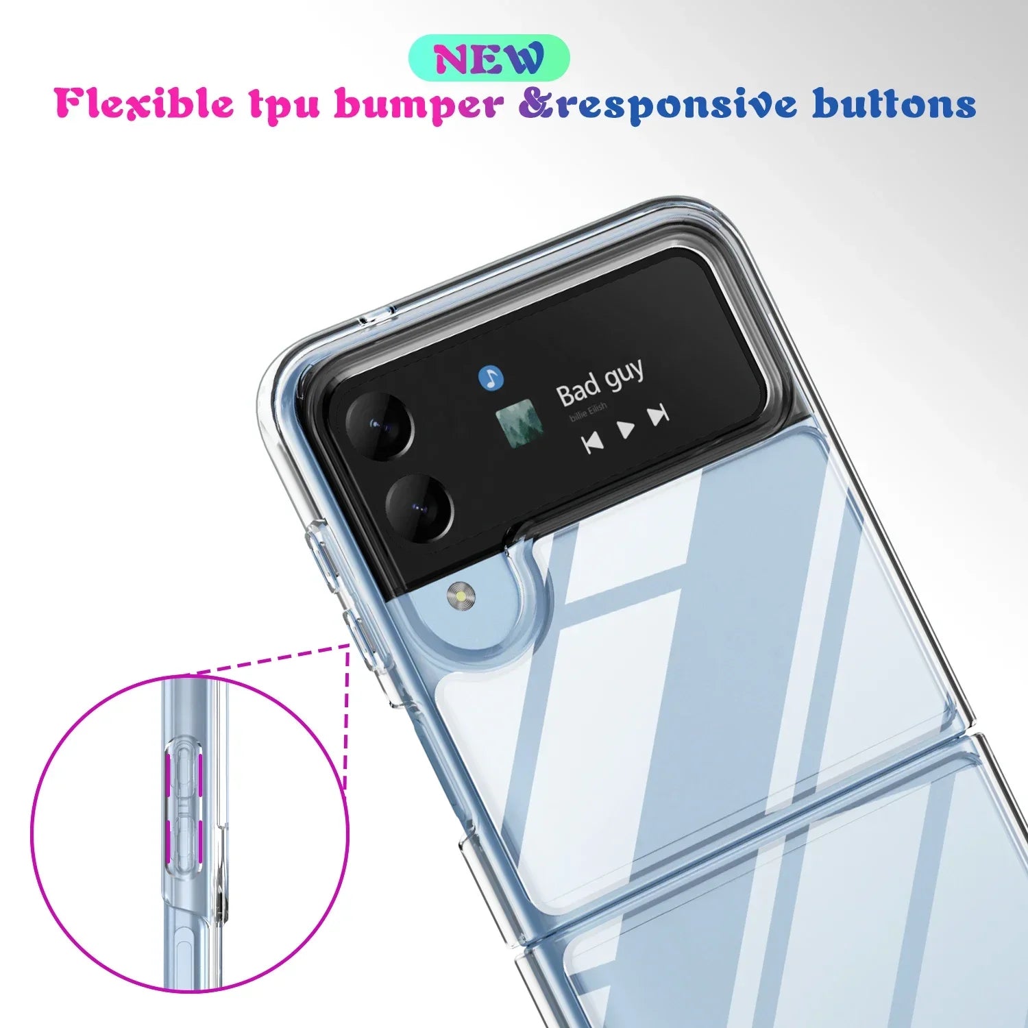 Clear Ultra Thin PC Case for Samsung Galaxy Z Flip 4 6 5 5G flip6 Flip4 Flip5 Flip2 Flip3 Flip 3 2 Anti-Knock Phone Bag
