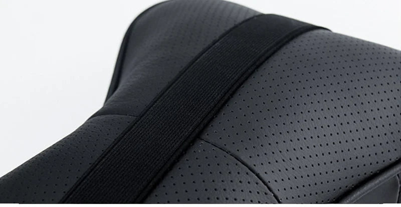 2PCS Top Quality Cowhide Car Neck Pillows Headrest Neck Pillow Support Auto Universal Seat Soft Breathable Interior Decoration