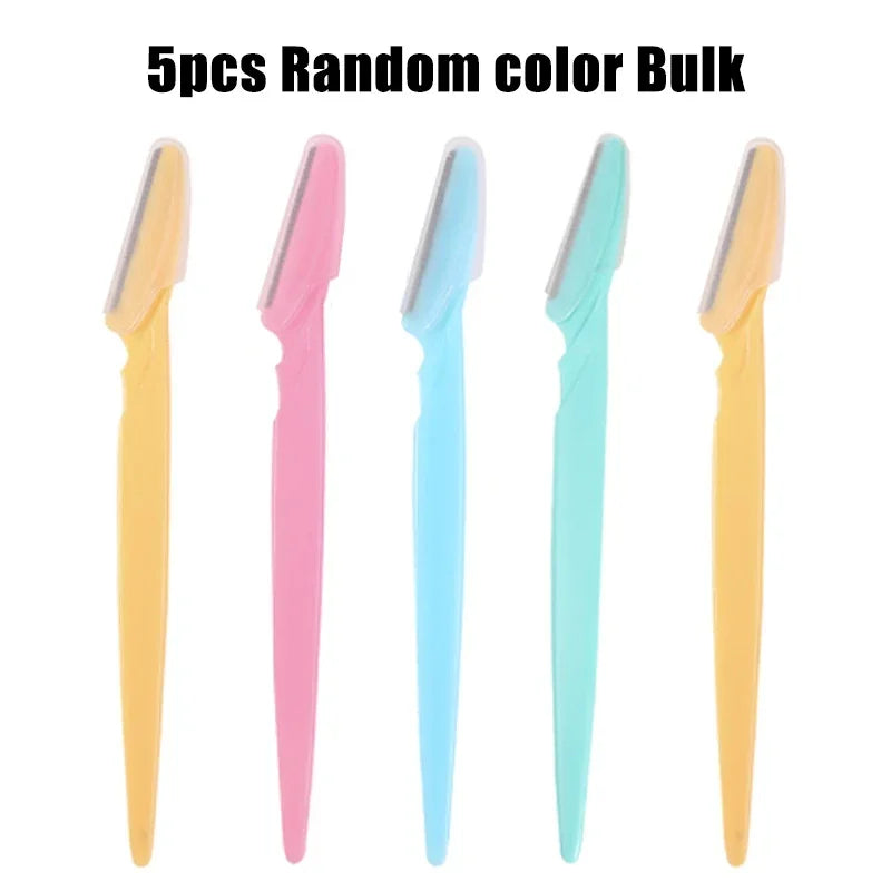 12pcs Eyebrow Razors Kit Facial Eye Brow Trimmer Multifunction Facial Hair Removal Tool with Container Safety Beauty