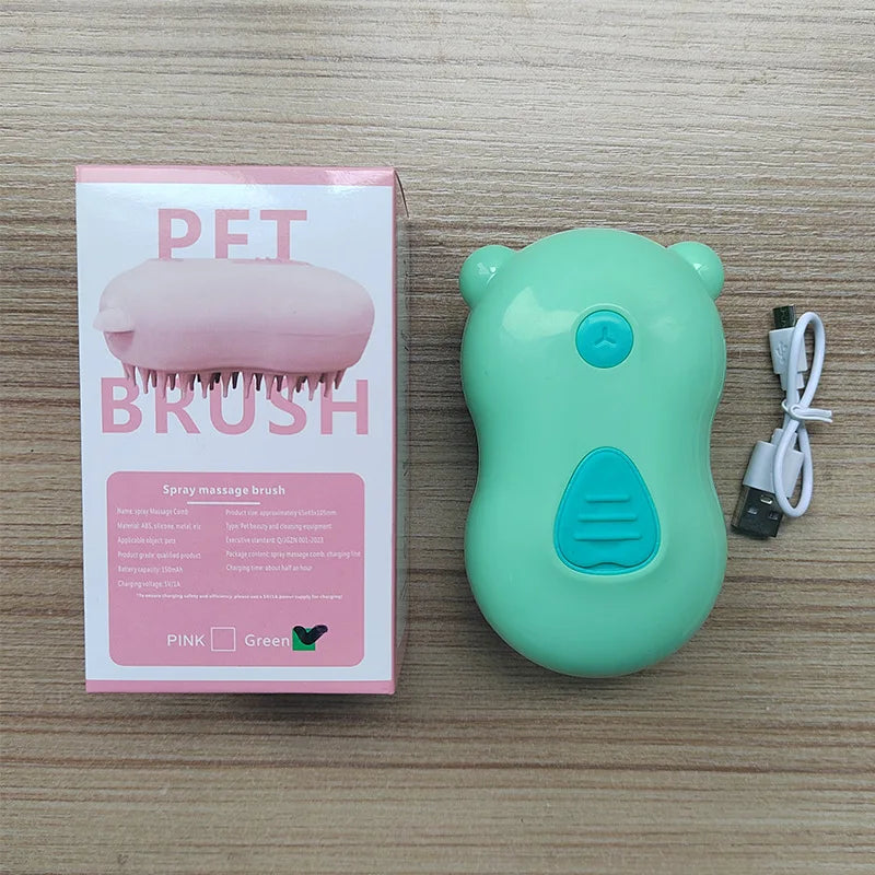 3-in-1 Steamy Pet Grooming Brush