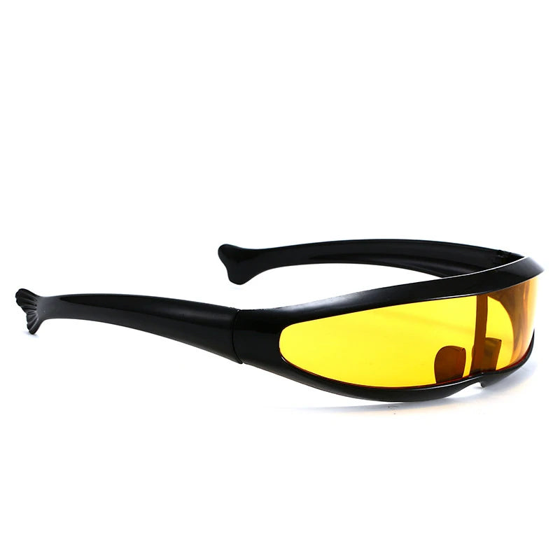 Futuristic Narrow Cyclops Visor Sunglasses Laser Eyeglasses UV400 Personality Mirrored Lens Costume Eyewear Glasses Men Glasses