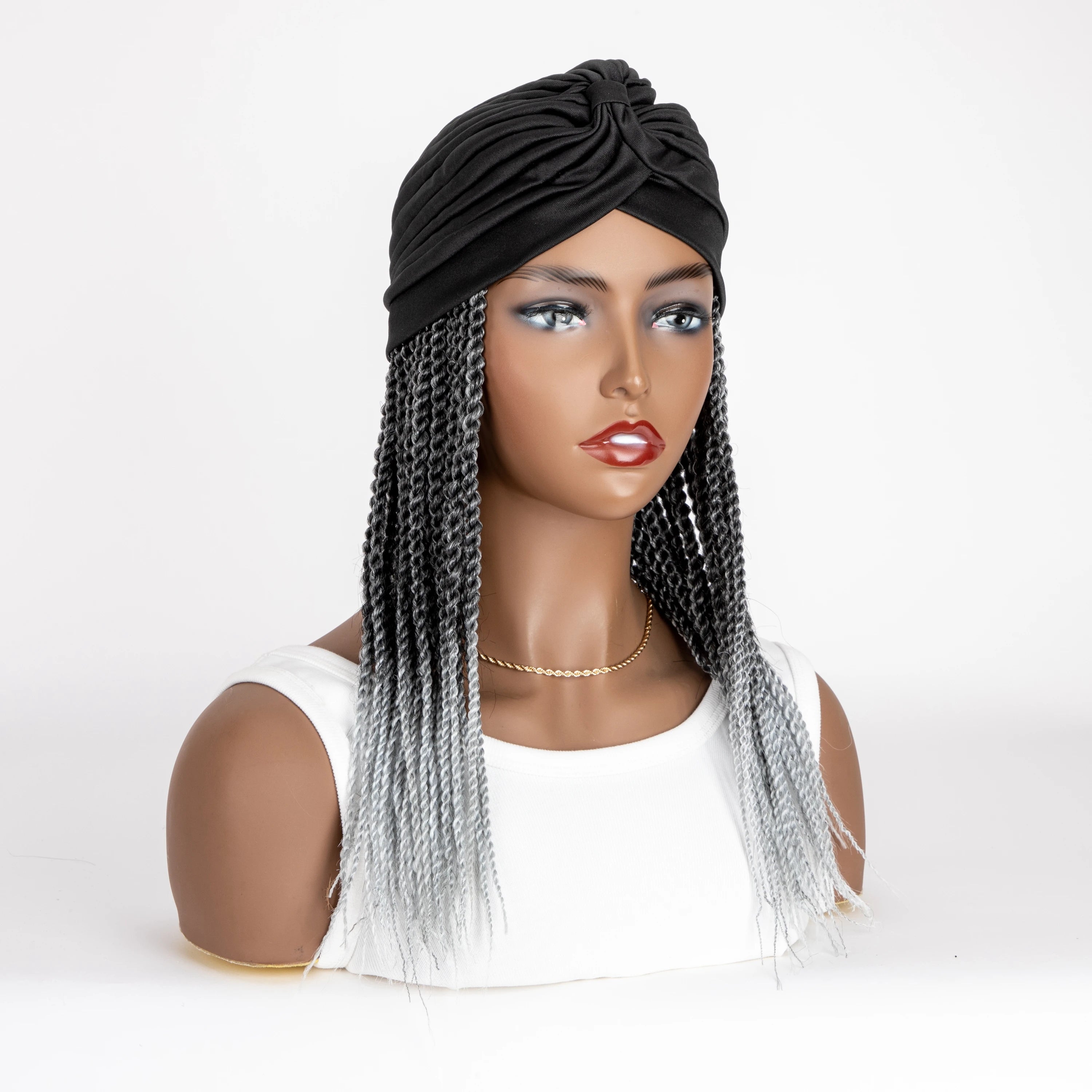 Peluca de diadema trenzada estilo Ombre