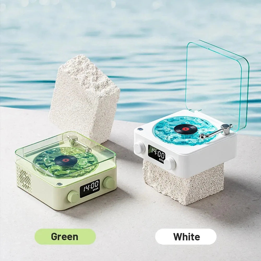 New mini retro Bluetooth speaker portable sleep aid Bluetooth speaker with RGB lights supporting TF card subwoofer，gift