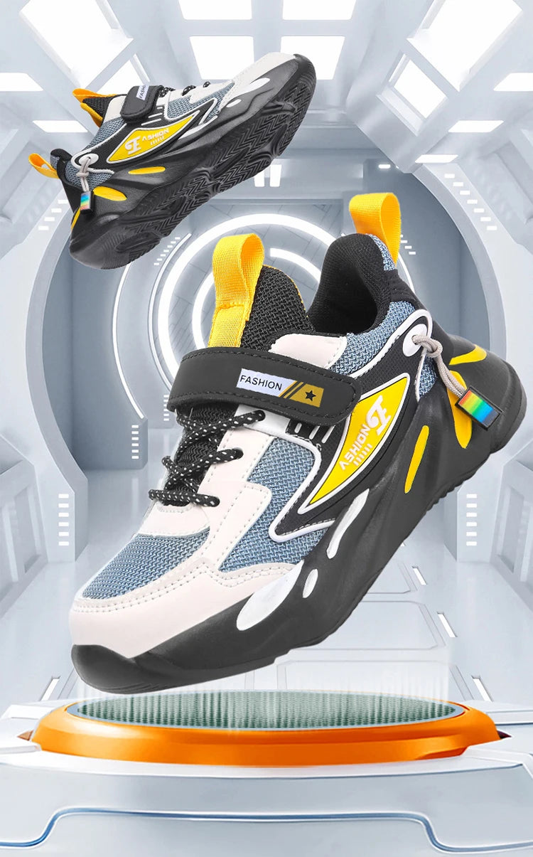 Zapatillas deportivas de malla para niños y niñas, transpirables y antideslizantes, para correr, caminar, zapatillas casuales infantiles