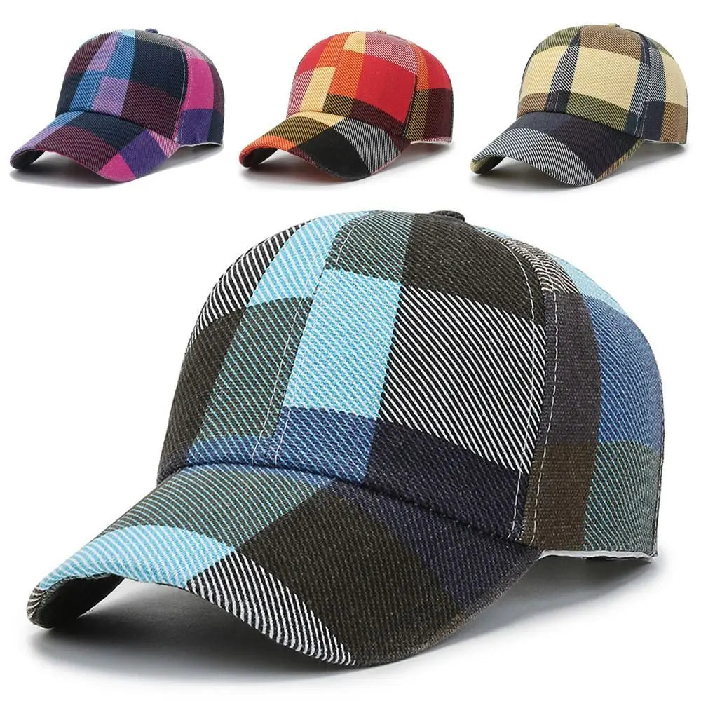 Gorra de béisbol de cuadros