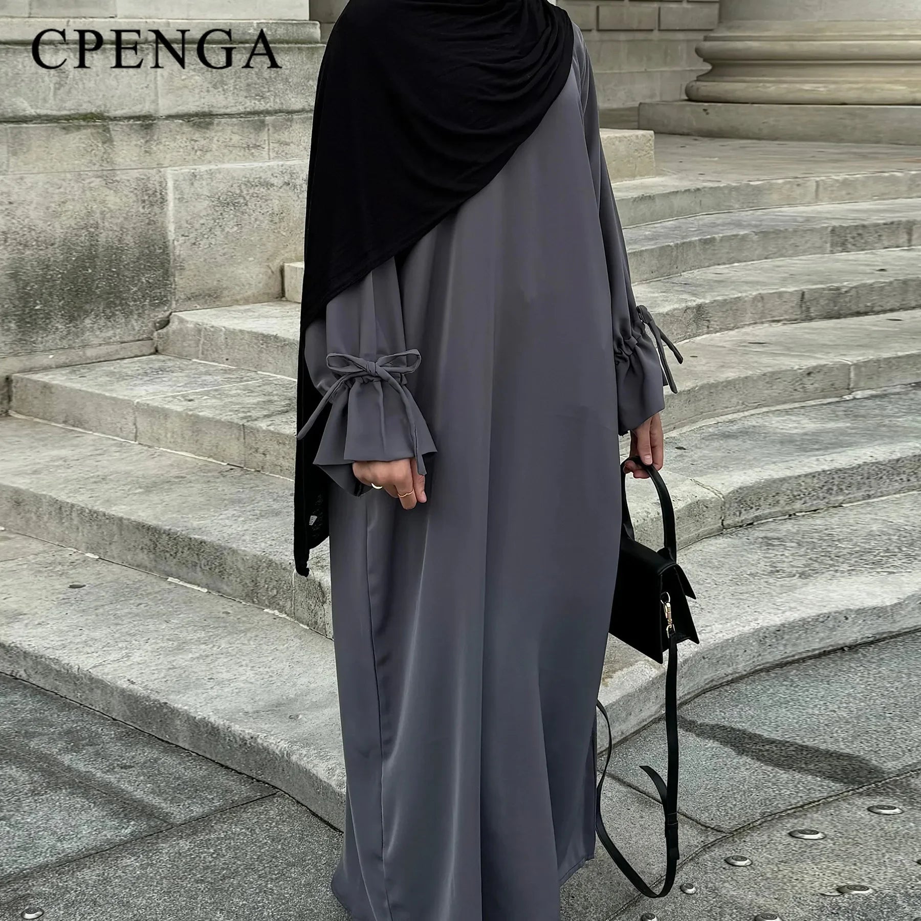 Ramadan Arabic Muslim Women Modest Dress  Elegant Dubai Plain Abaya Islamic Church Clothing Fashion Loose Turkey Solid Robe
