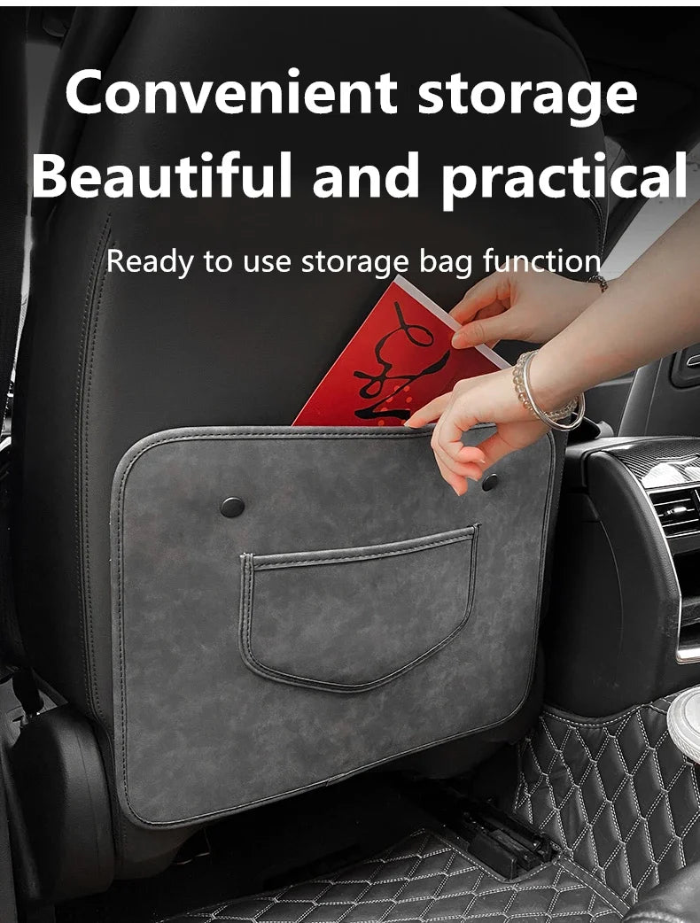 Car New Seat Back Logo Anti Kick Mat Accessories Autos Accesorios Rear Anti-kick Grinding Pads Car Accessories Interior