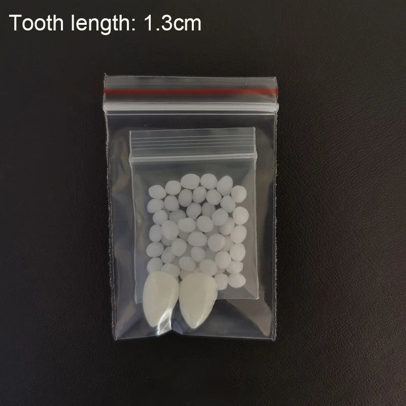 Suit Resin Vampire Teeth Fangs Halloween Decoration Props Diy Teeth Plus Glue Teeth Props Cosplay Friendly Vampire Party