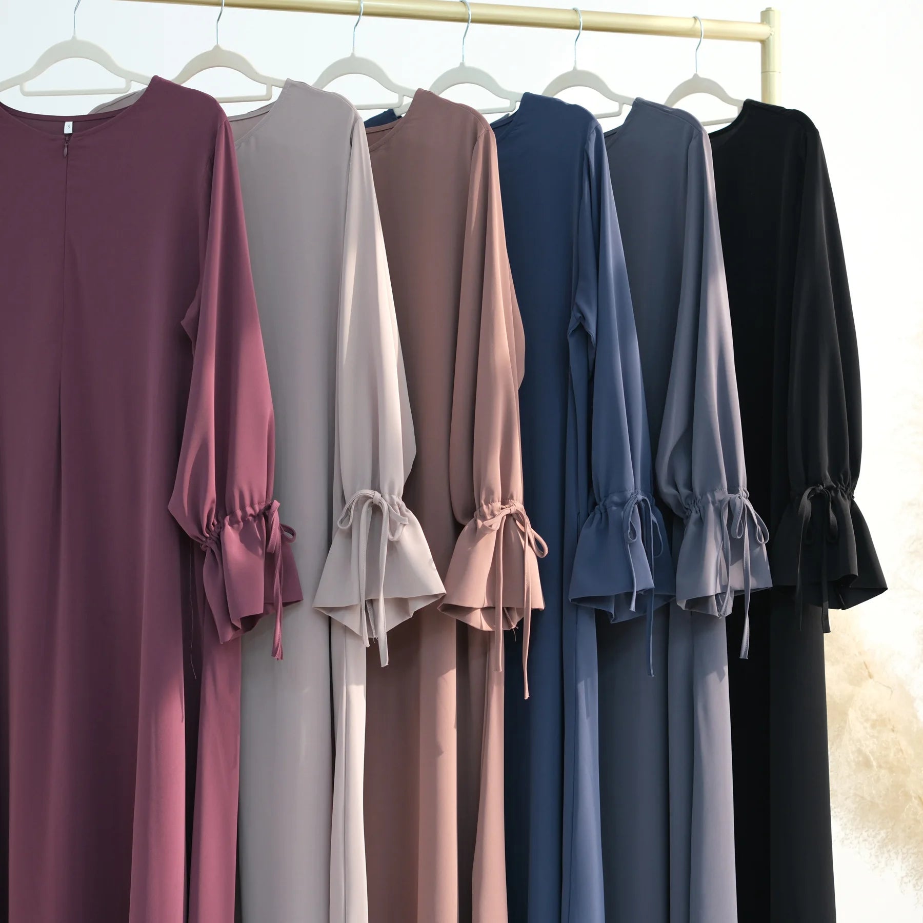 Ramadán Árabe Mujeres Musulmanas Vestido Modesto Elegante Abaya Lisa de Dubái Ropa Islámica para Iglesia Moda Turca Suelta Túnica Lisa