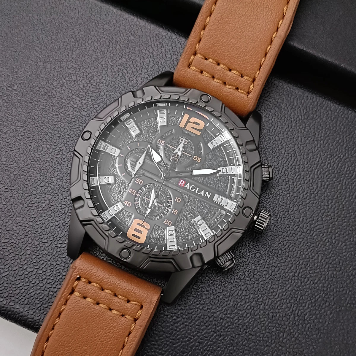 Toppmerkeklokke for menn Moteklokker Lærrem Klokke Herre Armbåndsur Gave Relogio Masculino Reloj Hombres