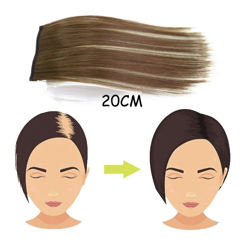 AZQUEEN Almohadillas de cabello sintético invisibles sin costuras con clip de una pieza para aumentar el volumen del cabello, extensiones de cabello, cubrepelo superior lateral