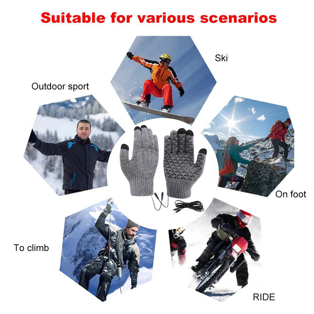 Guantes calefactables USB