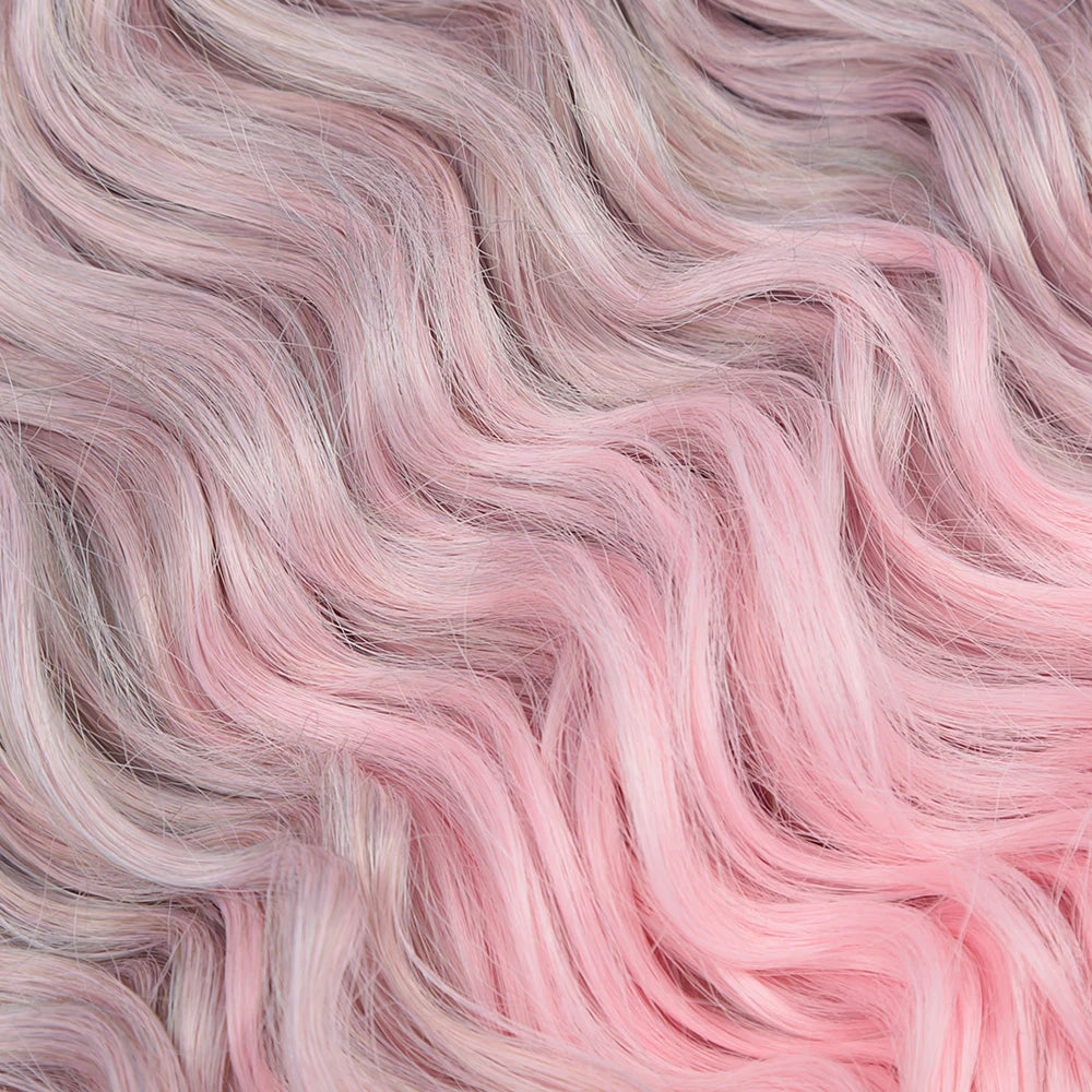 ALIBABY 24Inch Synthetic Loose Deep Wave Braiding Hair Extension Water Wave Crochet Braid Hair for Braids Ombre Blonde Fake Hair