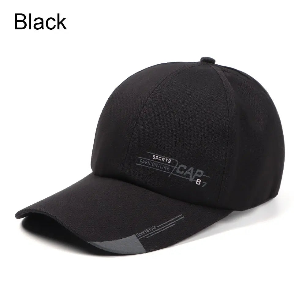 Long Brimmed Baseball Cap Fashion Versatile Solid Color Dad Hat Adjustable Sun Hat Leisure Outdoor
