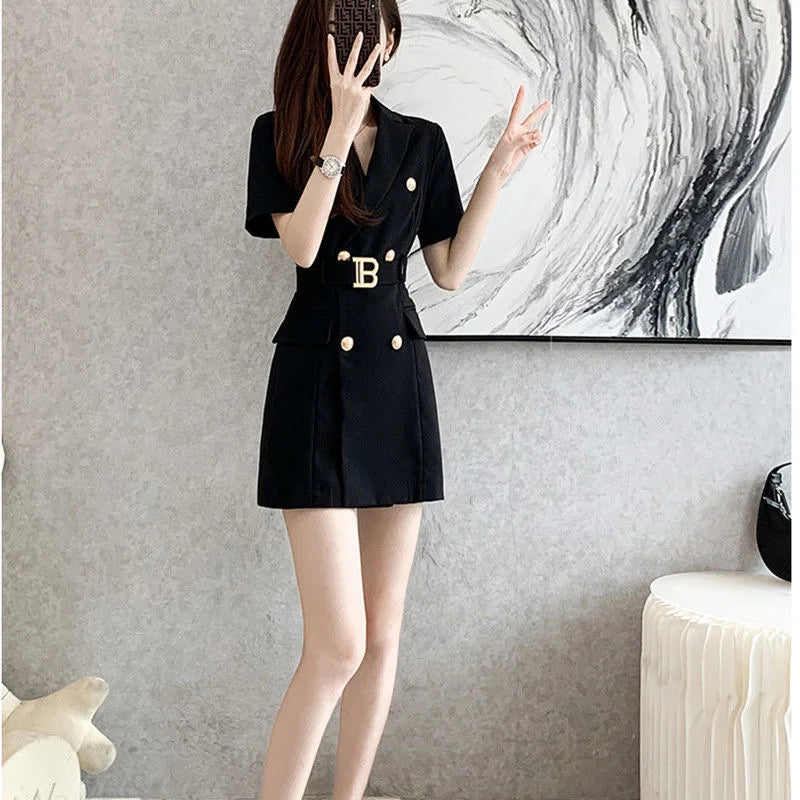 Summer New Fashion Temperament Women's Dress Small Fragrance French High-grade White Dress Summer Niche Design Suit Skirt
