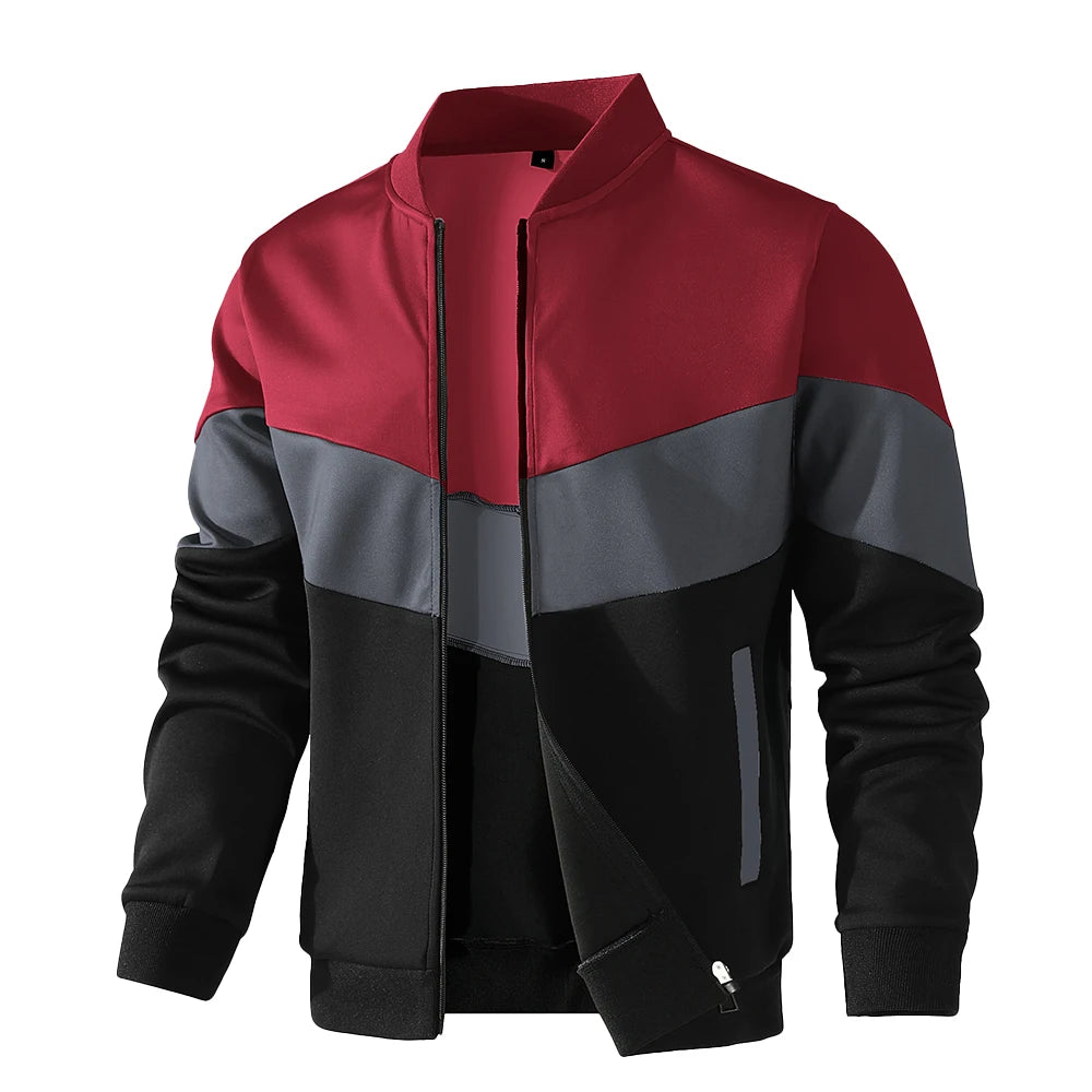 Men's Jackets 25 New Spring Business Leisure Trendy Color Windproof Bomber Overshirt Zip-Up Streetwear Popular Clothes US Size